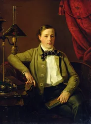 Porträt von Apollon Maykov, 1840